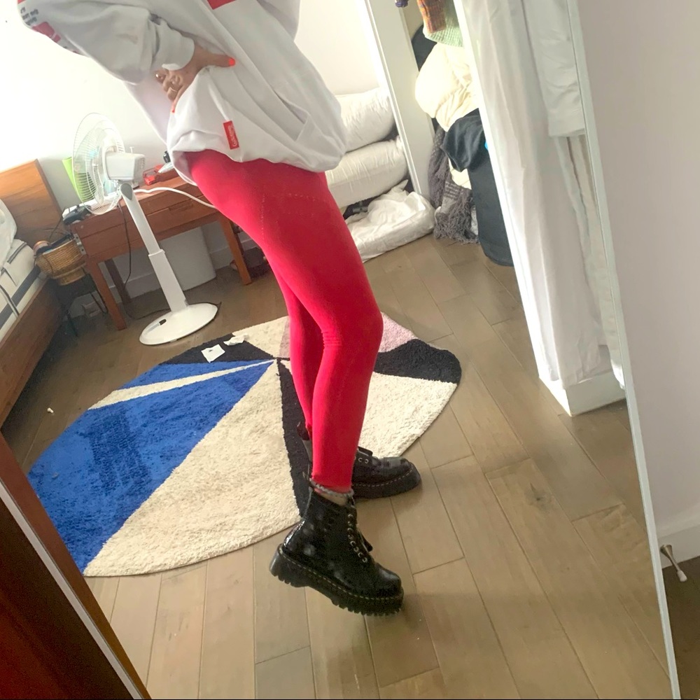 Dion Lee X Carbon 38 seamless pink leggings